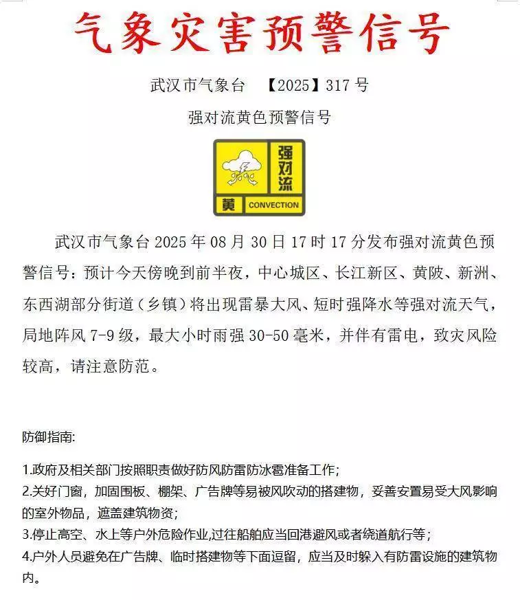 武汉市雷暴大风预警_武汉天气_武汉市强对流天气预警