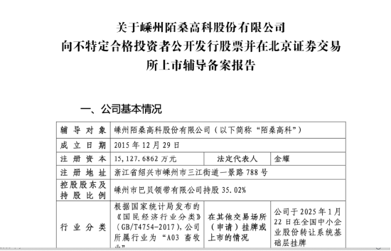 领带大王金耀十年押注：陌桑高科冲IPO，雅戈尔出资2亿、茅台1亿入股，家族控股56% | 长三角资本局